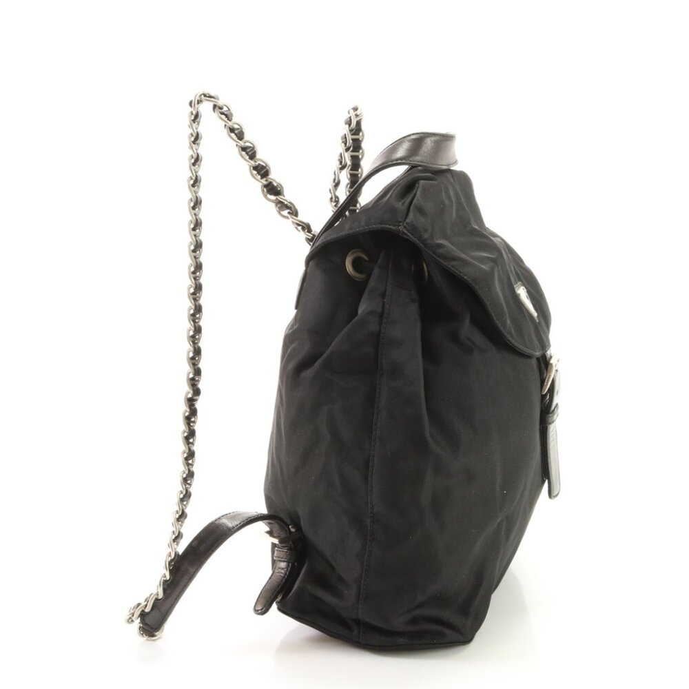 Prada Small Tessuto Backpack Bag with Chain B4821 - Picture 5 of 16